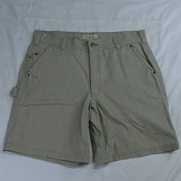 Cabela's 36 x‎ 9" Khaki Canvas Utility Outdoor Chino Shorts - Picture 1 of 5